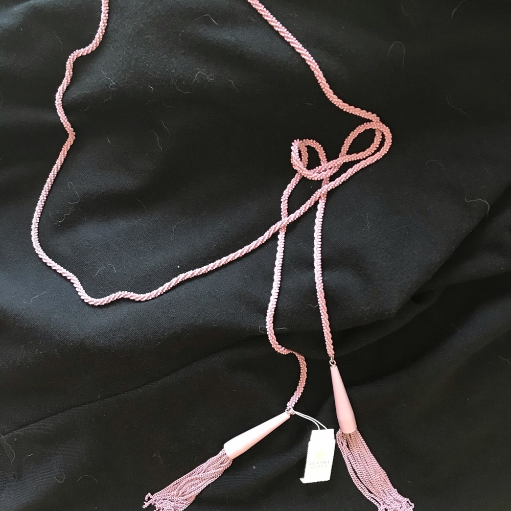 NWT, Kendra Scott necklace, 50”, purple/periwinkle
